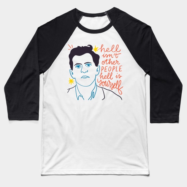 Wittgenstein fake quote Baseball T-Shirt by Awesome quotes